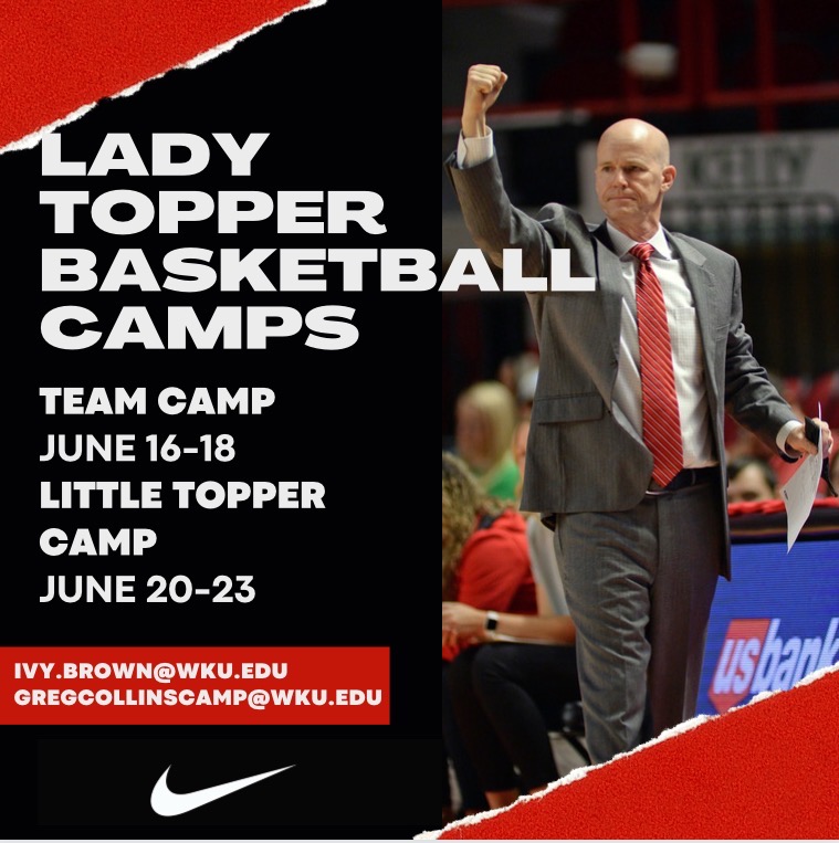 Mark your calendars! Follow us for all your camp updates and information!
<a href="/LadyTopperHoops/">WKU Women’s Basketball</a>