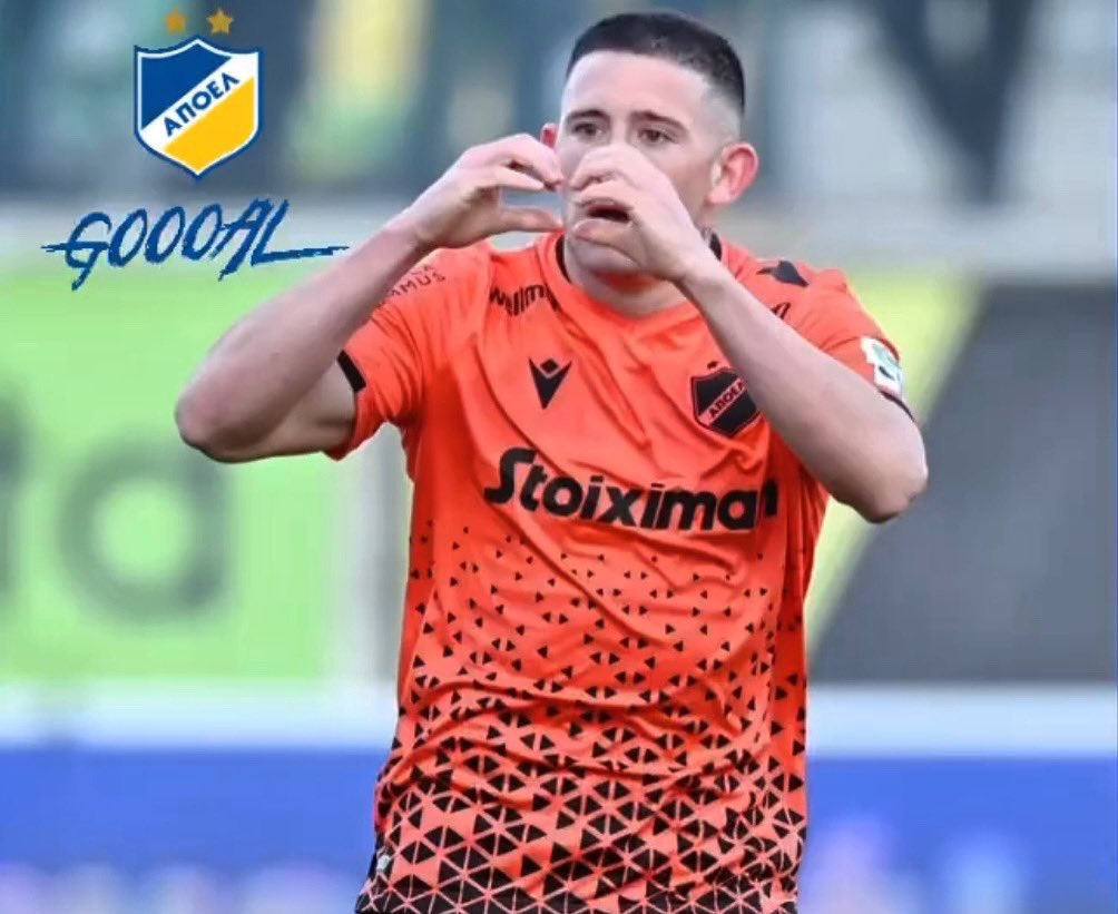 FiebreRojinegra's tweet photo. Gol del ex manudo Facundo Zabala en la victoria 1-2 del Apoel en Chipre 🇦🇷🦁⚽️ https://t.co/IJ95eSVh6d