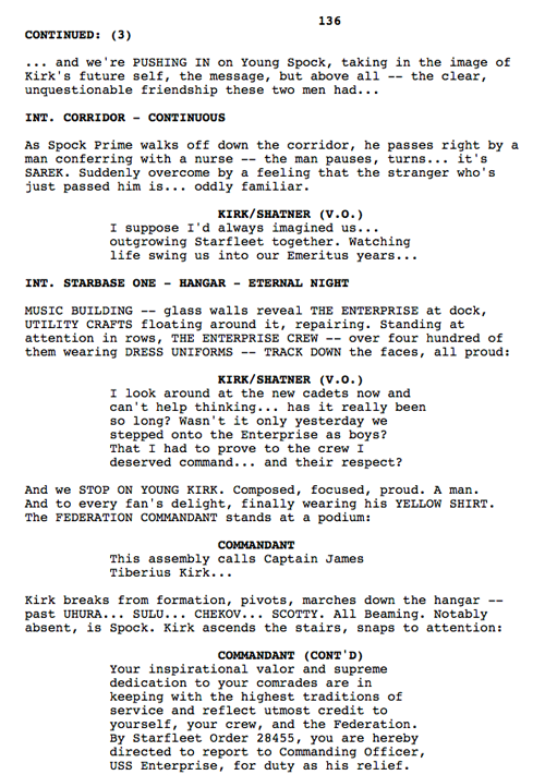 year2200s's tweet photo. The Pendant

Star Trek (2009)'s writers intended alternate Spock to be given a hologram of Kirk Prime by Spock Prime. However, they opted to drop the idea without proposing it to Shatner, as he was vocal about having a substantial role in the film and not a cameo. (Memory Alpha) https://t.co/Hh8iKQpYLG
