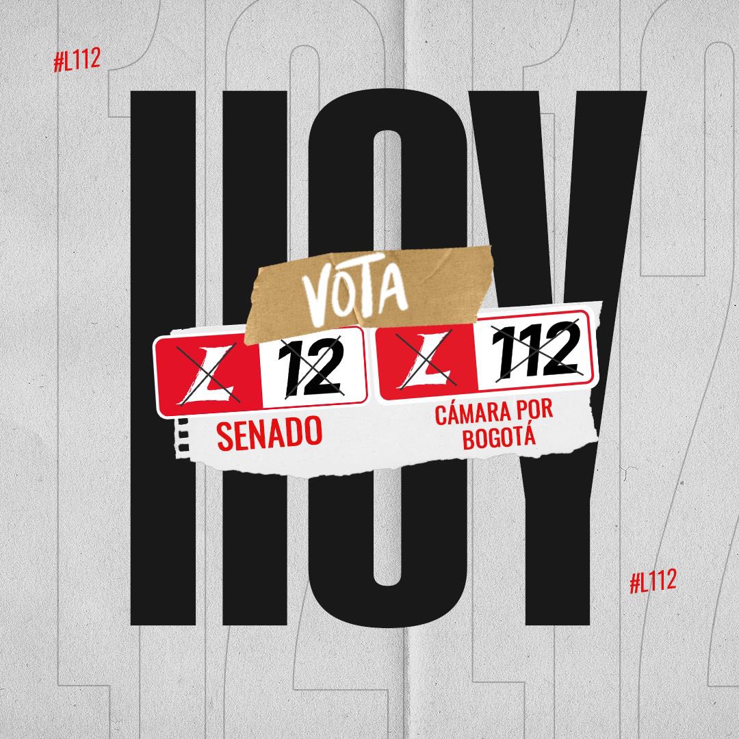 PaulaCG12's tweet photo. Hoy es el día para ejercer nuestro derecho al voto y para elegir a aquellas que defenderán nuestra libertad. 💪🏼❤️ Senado: @sarag12 #L12 Cámara por Bogotá: @clarasandoval #L112 https://t.co/iCt1aCUwG1