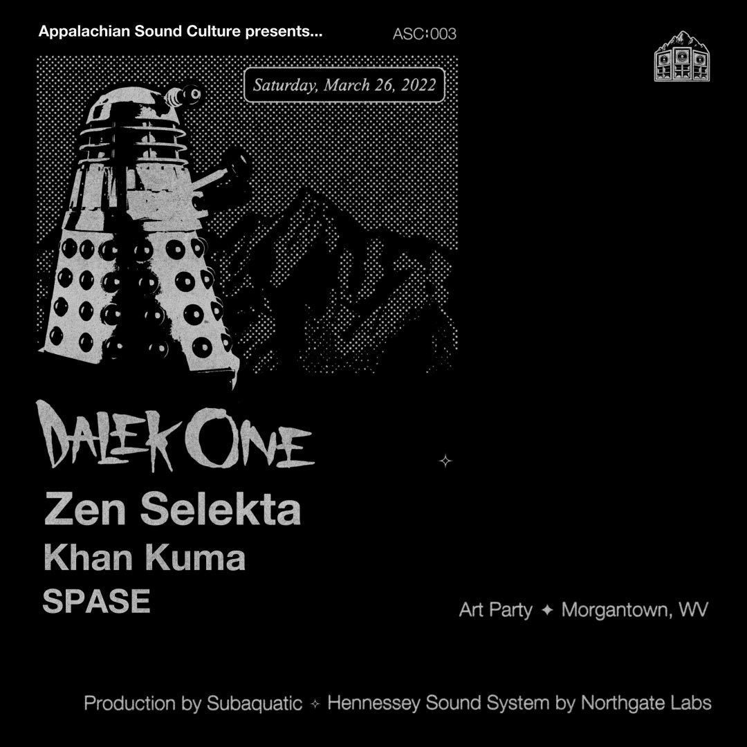 🔊 MORGANTOWN! 🔊 
We have officially sold out of early bird tickets for ASC:003 w/ @dalekone21 &amp; <a href="/zenselekta/">𝗭𝗘𝗡 𝗦𝗘𝗟𝗘𝗞𝗧𝗔</a> GA still available in bio 🎟

Artist spotlight series coming this week as well the announcement of live painters and vendors whose work will be showcased at our event 🔊
