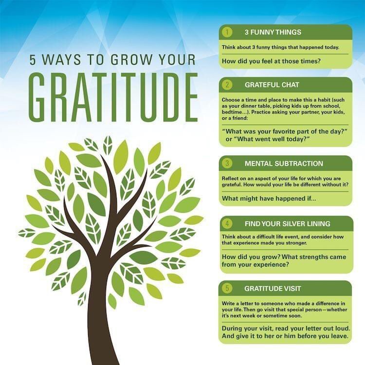 We always feel better when we focus on the positive things in life - here are some ideas…..