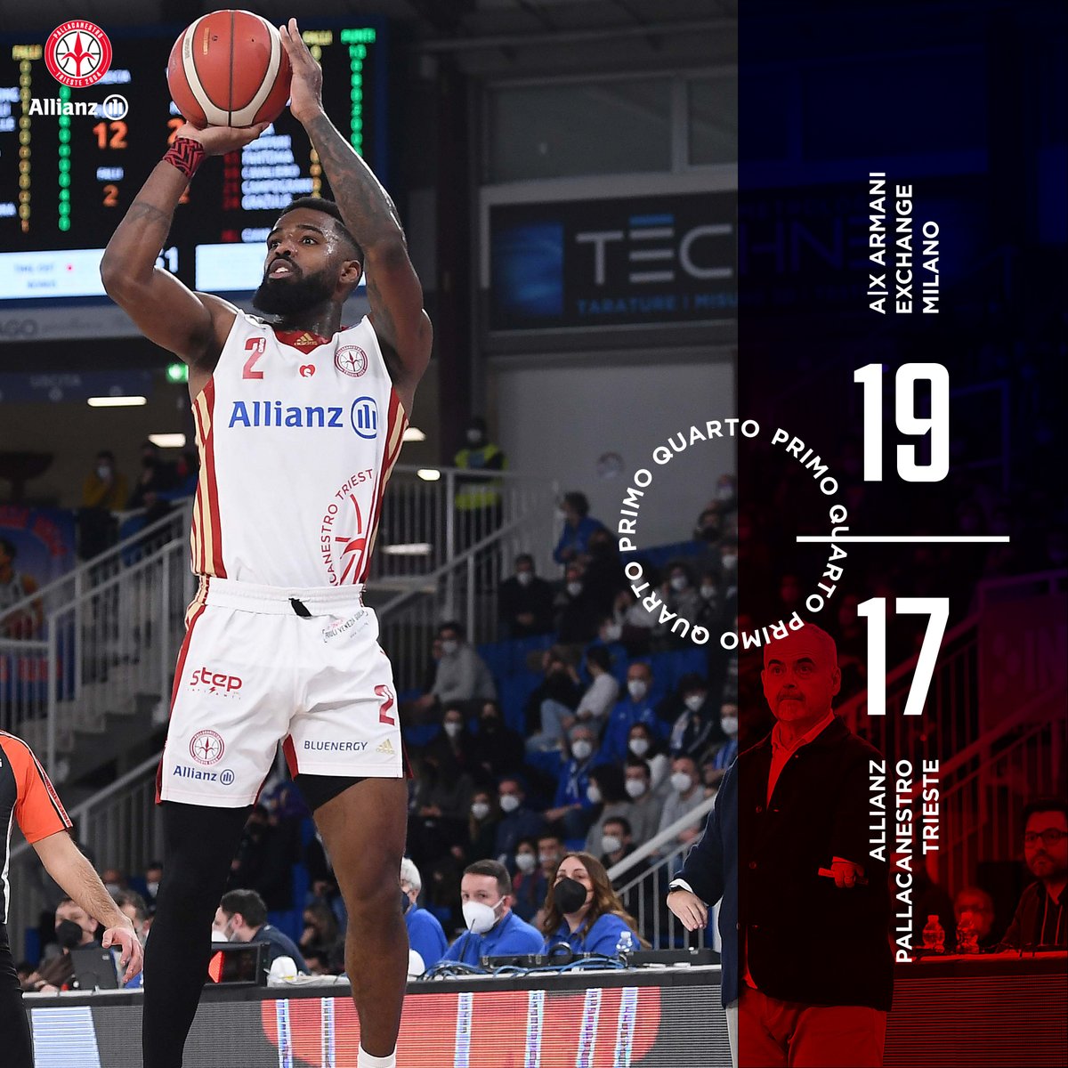 PallTrieste's tweet photo. 1️⃣ | Trieste lotta con Milano: al Forum biancorossi a -2! DAI RAGAZZI!

#VivilaDalVivo #allianzpallacanestrotrieste #LBASerieA #trieste #basket #basketball #biancorossi #pallacanestro #serieA https://t.co/acWBe29DoI