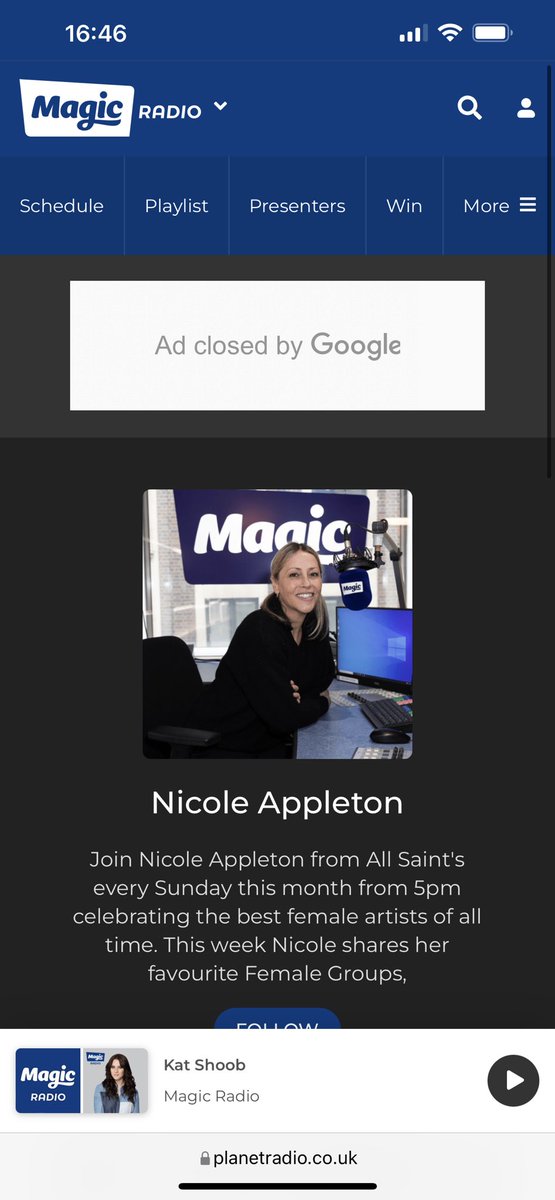 darrenmoynihan's tweet photo. Waiting and looking forward to listening to the amazing @Nicole_Appleton today on @magicfm 💙💙🎶🎶🤩🤩 #music #allsaints #nicoleappleton #magicradio https://t.co/XWwP2NARN1