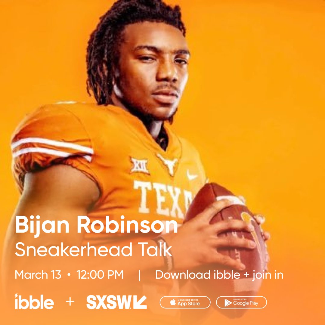 getibble's tweet photo. Listen up Sneakerheads we got a SECRET SURPRISE!! Join us as we welcome👟@yeezybusta, CEO of @nicekicks, @MattHalfhill, Andre Ljustina, and 🏈@Bijan5Robinson join ibble's #SXSW Expert Showcase at 12 PM CT!
Watch on the #ibbleapp 📱 https://t.co/3dZfDrjWvS
#sneakerhead #SXSW https://t.co/J2EO24MmQj