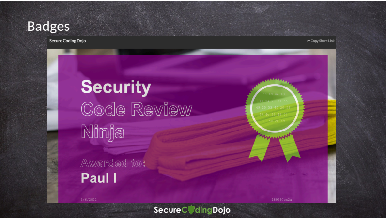 Try the Secure Coding Dojo (<a href="/SecureCodeDojo/">Secure Coding Dojo</a>)! Complete any module by April 15th, get a badge, and share it with us (Tag <a href="/Owasp_DevSlop/">OWASP DevSlop 🇺🇦</a>). We have prizes for 5 lucky winners.
Dojo🔗securecodingdojo.owasp.org
YouTube replay🔗:youtu.be/0Ic62L92zjE