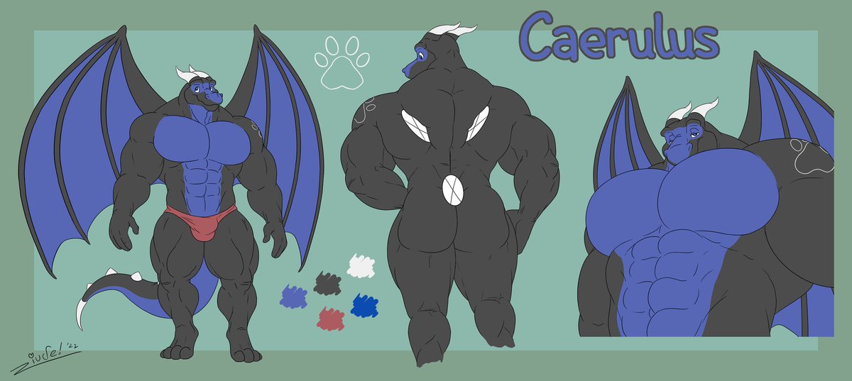 Here is my new ref sheet! <3

Art by <a href="/ZiudeWolf/">Ziude Valiant</a> <3
