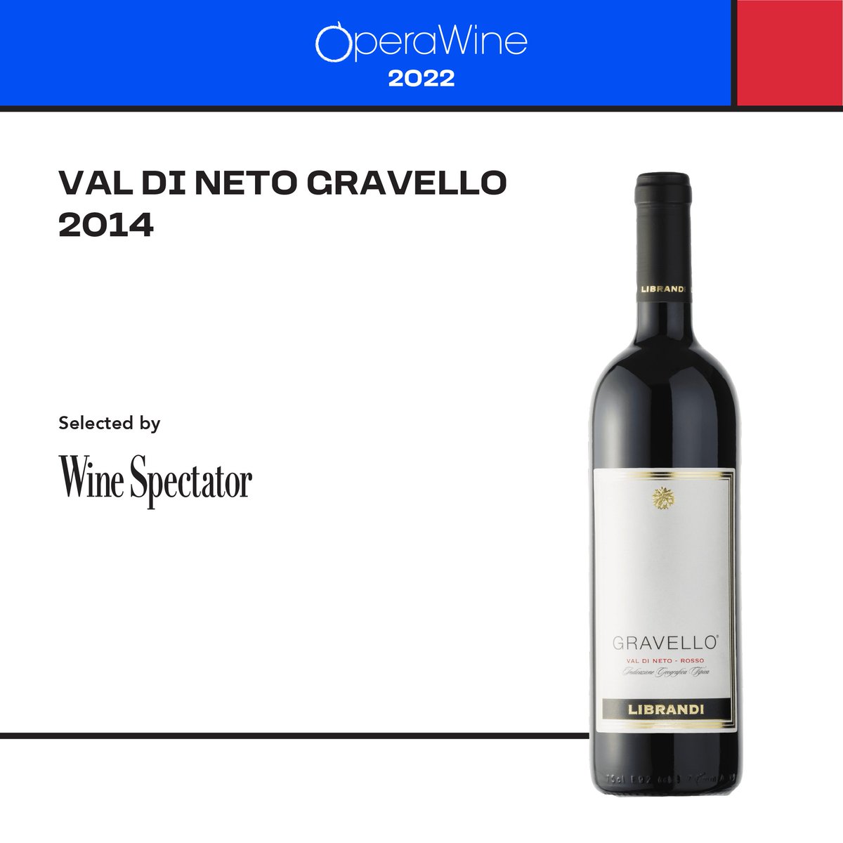 Here is one of the “Finest Italian Wines” selected by Wine Spectator for #OperaWine2022, produced by <a href="/LibrandiWine/">Librandi</a>. 
#topwine #topitalianwines #bestitalianwine #winespectator #italianwine #vinoitaliano #winebottle #italianwinelover #winelover #winepeople #winegeek