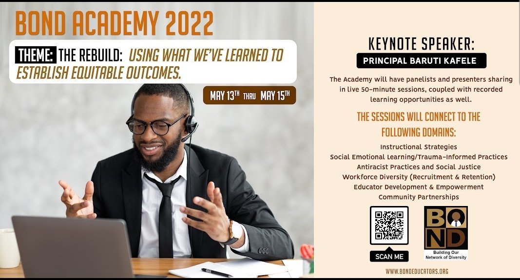 The BOND Project (@bondeducators) on Twitter photo Registration for the 4th Annual #BONDAcademy, the premier learning conference of the spring, is live! This year we are part F2F, part virtual, & as always, completely led by male educators. The dynamic <a href="/PrincipalKafele/">Principal Kafele</a> will provide the π₯ keynote address! bondeducators.org/bond-academy-2β¦ Registration for the 4th Annual #BONDAcademy, the premier learning conference of the spring, is live! This year we are part F2F, part virtual, & as always, completely led by male educators. The dynamic <a href="/PrincipalKafele/">Principal Kafele</a> will provide the π₯ keynote address! bondeducators.org/bond-academy-2β¦