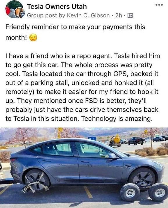 This feature will come in handy when the climate lockdowns start &amp; your government wants to make sure you can't leave your pod.

Not your engine, not your car!