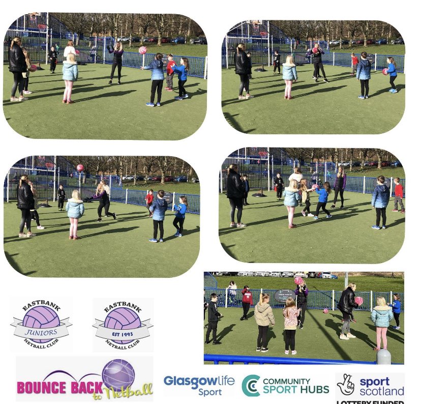 Lovely Saturday afternoon giving the local community a little netball taster 🏃🏼‍♀️ 👏🏼 
<a href="/JuniorsNetball/">EastbankNetballJuniors</a> <a href="/ActiveGlaEast/">Active Glasgow East CSH</a>