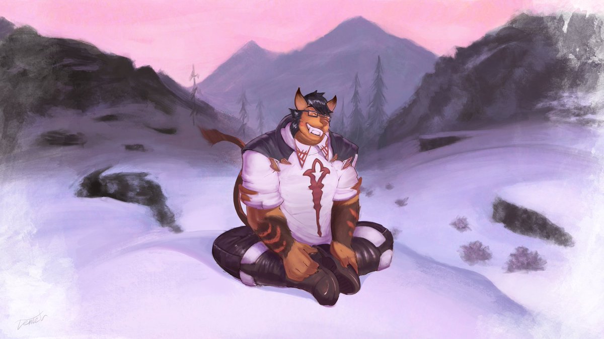 TeneBristle's tweet photo. Look at them teefs! What a good boy.

An incredibly overdue commission for @CaptainTiggy featuring his hrothgar. https://t.co/I6hZqcqHaK