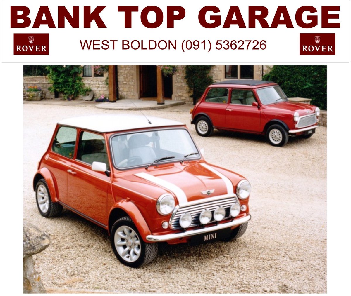 miniphernalia's tweet photo. Bank Top Garage of #WestBoldon Replica Dealer Sticker - https://t.co/DX9F4d8tW1 for #ClassicMini #RoverMiniCooper #RoverMiniSeven https://t.co/MTJBhB5gvG
