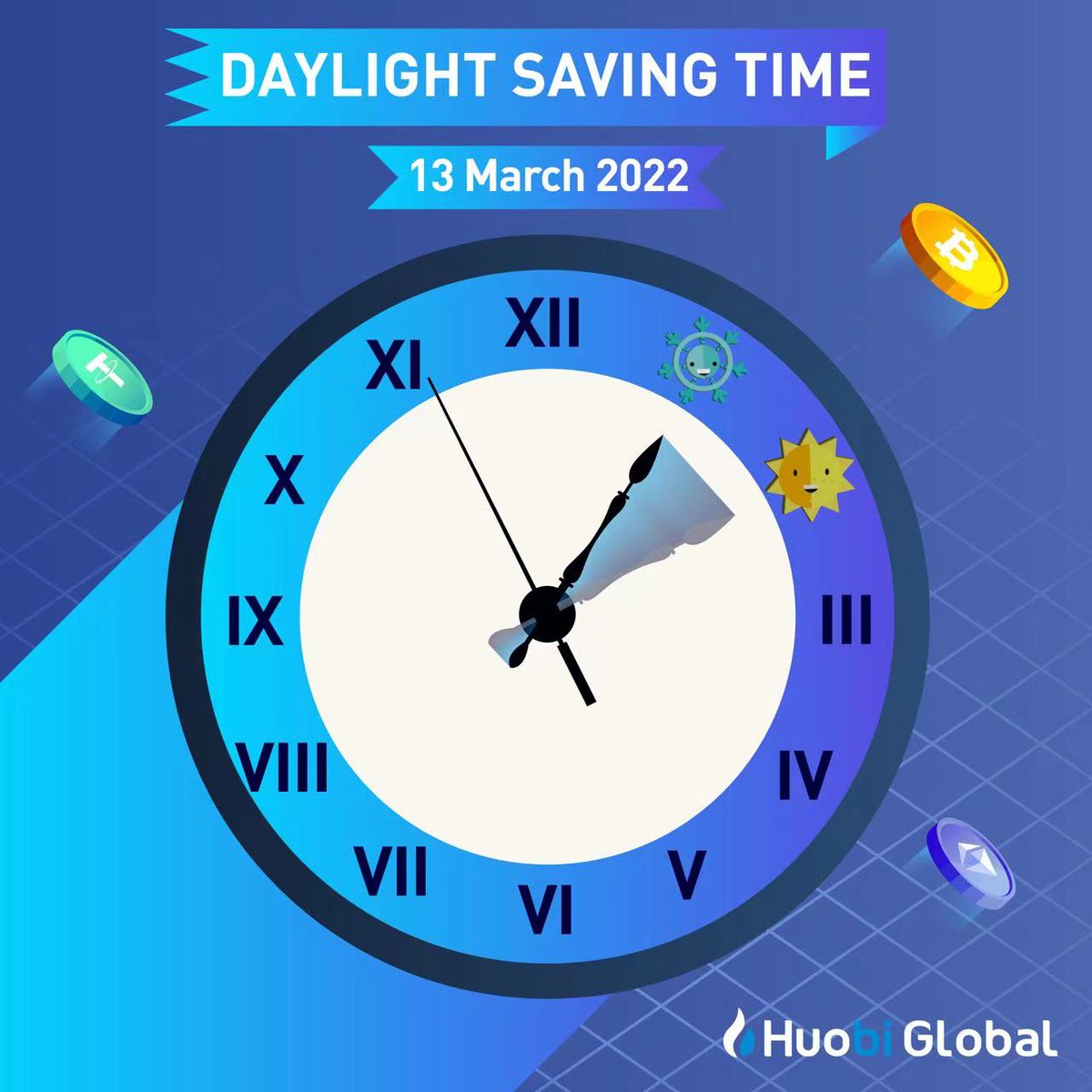 HTX_Global's tweet image. A friendly reminder about losing an hour this weekend. 🌞🌄☀️ #DaylightSavingTime