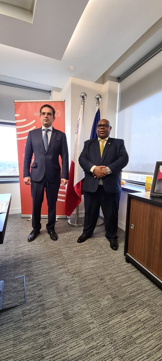 BurundiEgypt's tweet photo. Pour montrer l'image du pays à la scène internationale, Amb @RachidSheikh a été reçu pr l'Ambassadeur de la République de #Malte. Lors de l'entretien était l'occasion de créer des relations d'amitié et de coopération entre les 2 Ambassades accréditées  en Egypte et les deux pays. https://t.co/jldijiAjlI