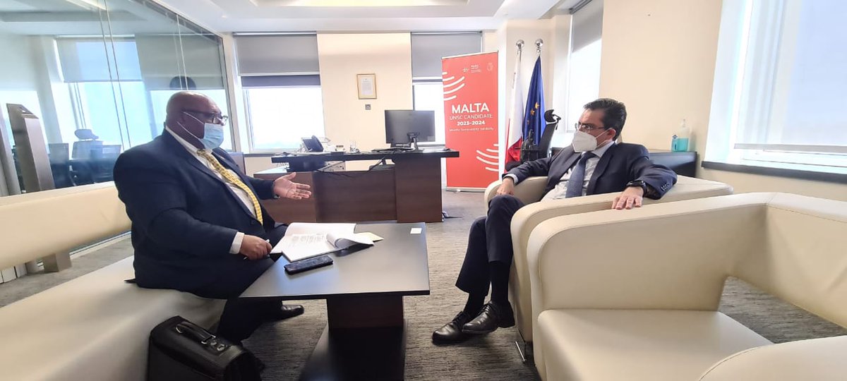 BurundiEgypt's tweet photo. Pour montrer l'image du pays à la scène internationale, Amb @RachidSheikh a été reçu pr l'Ambassadeur de la République de #Malte. Lors de l'entretien était l'occasion de créer des relations d'amitié et de coopération entre les 2 Ambassades accréditées  en Egypte et les deux pays. https://t.co/jldijiAjlI