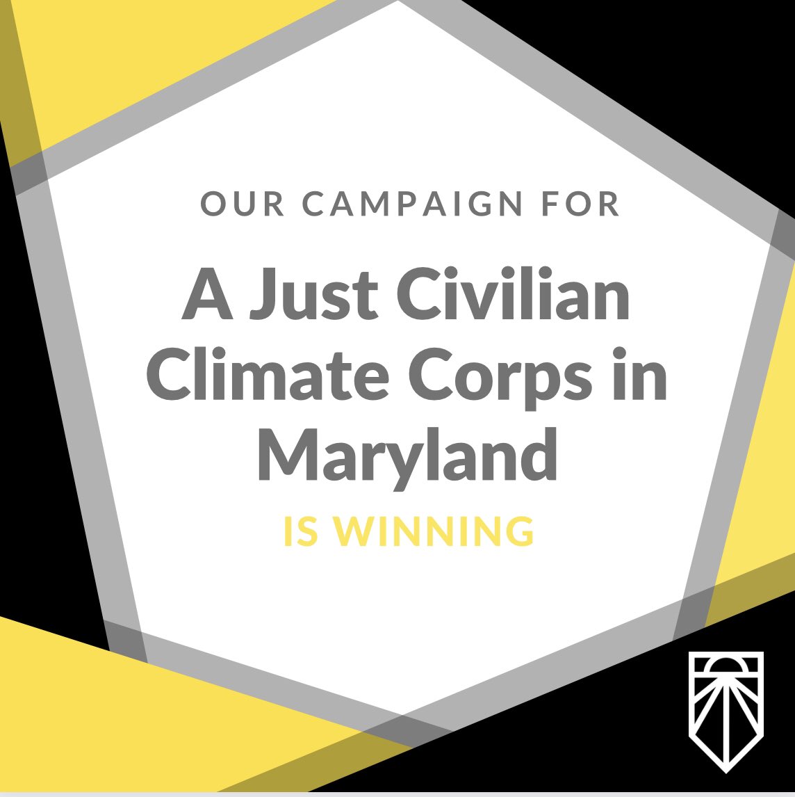 SunriseMaryland's tweet photo. Our campaign for a Just Civilian Climate Corps in Maryland is winning.

We’ve won the support of our communities, sent over 100+ letters to legislators, &amp; won key amendments in 2 Climate Corps Programs moving through the General Assembly.

#GreenNewDeal #GoodJobs #MDGA22 https://t.co/btS9gpIAAP