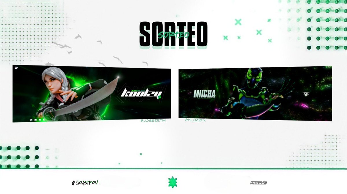 AstronGaming_'s tweet photo. [ #SORTEO ] 🎁

Tras todo el apoya que estamos recibiendo, hemos decidido sortear 2 headers entre todos vosotros! 🚀

Requisitos:

- Seguir a @AstronGaming_ , @joseeeTM y @klozzfx
 
- Dar LIKE ❤️ y RT 🔄a este post. 

Mucha suerte Astros 🍀

#GoAstron 💚 https://t.co/CiiSjpzSSB