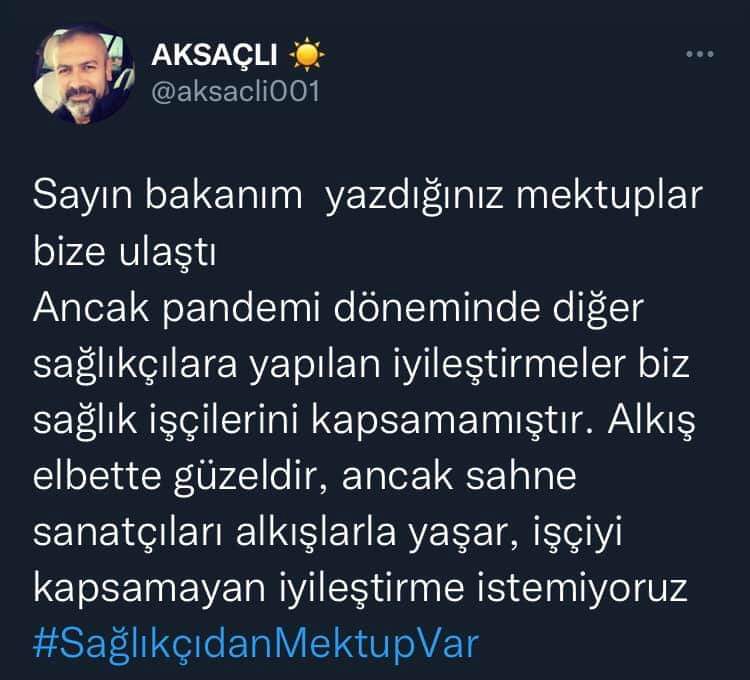 Erhan02249273's tweet photo. #SağlıkcıdanMektupVar https://t.co/boO83kTm6E