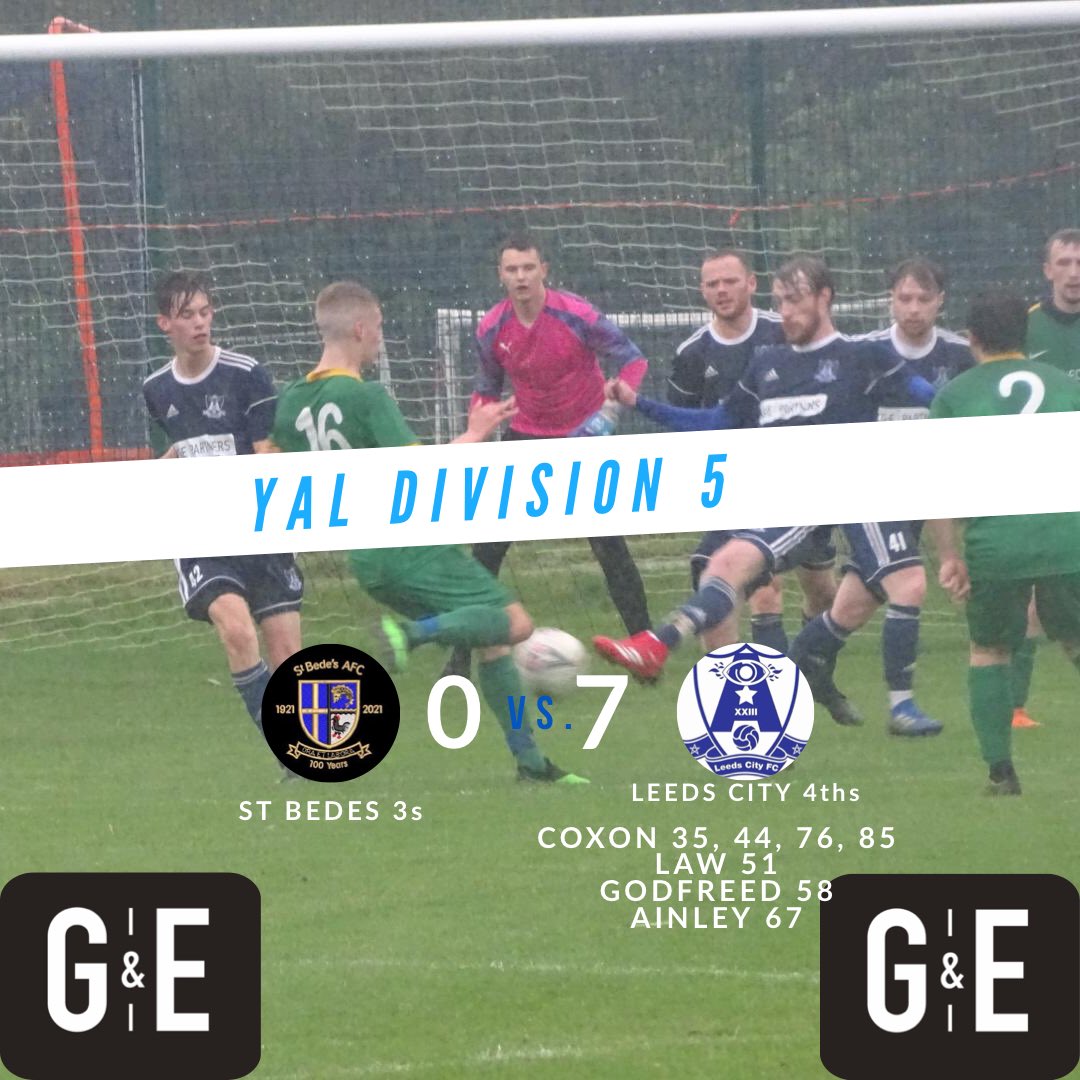 LeedsCity_FC's tweet photo. @tom_coxon98 stole the show for the 4s with four goals in a comfortable 7-0 win. 
The 4s are 2 points clear at the top of Div 5 with five games left to play 
🔵⚪️⚽️ https://t.co/sWzobKcwWd