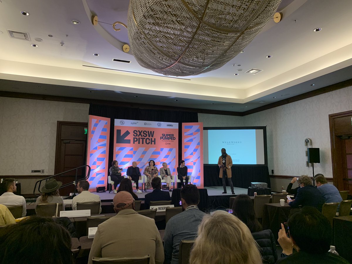 engineercambio's tweet image. Live from #SXSW  Pitch: @WearWorksInc wants to use your natural sense of touch and vibration to help you reach your destination. #startups #accessibility #haptics #navigationTech