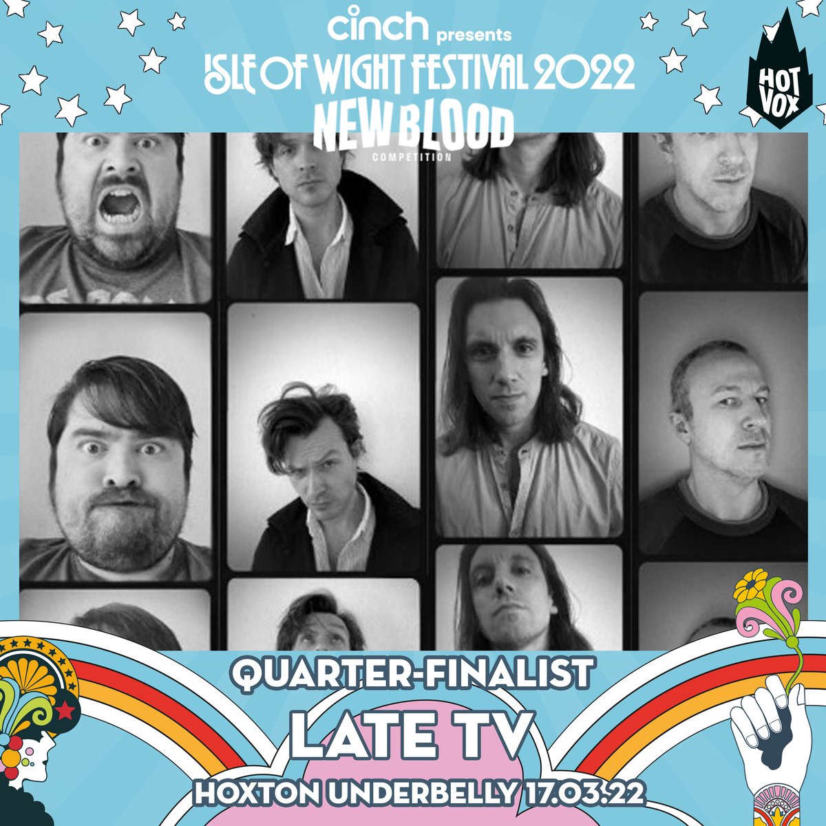 This Thursday we'll be hitting the stage for the first time since lockdown for the @Hot_Vox Isle of Wight Festival New Blood Competition at Underbelly Hoxton! Come celebrate St Patrick's Day and get your groove on! Tickets and event details below: facebook.com/events/1117523…