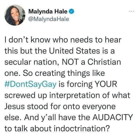 ohemgeeaqui's tweet photo. All. Of. This.
#SayGayAnyway #christianindoctrination #whitenationalism #fakechristians https://t.co/c0DcJPV2T3