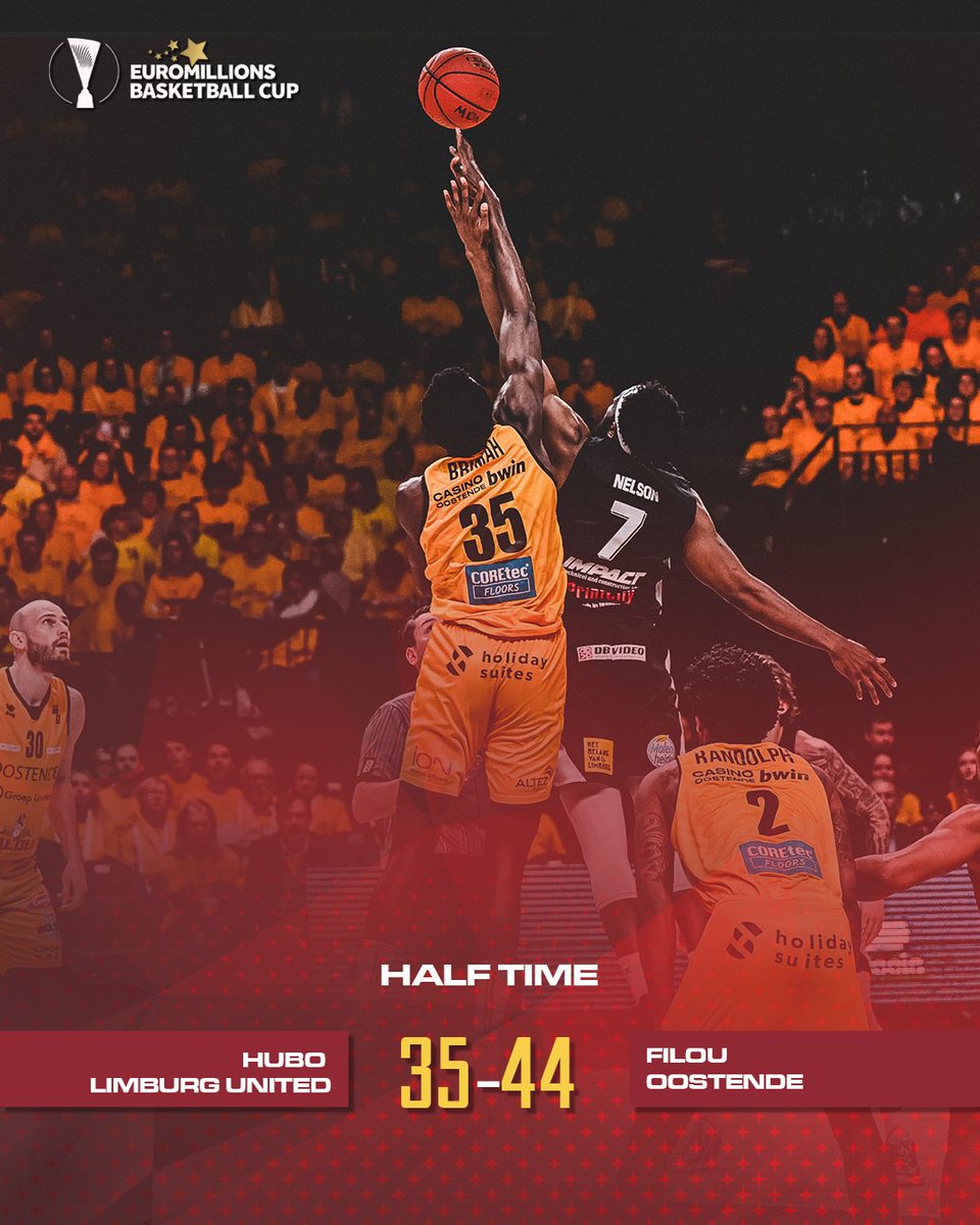 EuroMillions Basketball Cup (@euromillionsbl) on Twitter photo π§πͺππβ’<a href="/FILOU_Oostende/">Filou Oostende</a> is up 9 at the half vs <a href="/LimUtd/">Hubo Limburg United</a>. Tune in now via <a href="/sporza/">sporza</a> (canvas) to see who takes home the #EuroMillions Basketball Cup!
#BasketballBelgium #EuroMillionsCup π§πͺππβ’<a href="/FILOU_Oostende/">Filou Oostende</a> is up 9 at the half vs <a href="/LimUtd/">Hubo Limburg United</a>. Tune in now via <a href="/sporza/">sporza</a> (canvas) to see who takes home the #EuroMillions Basketball Cup!
#BasketballBelgium #EuroMillionsCup