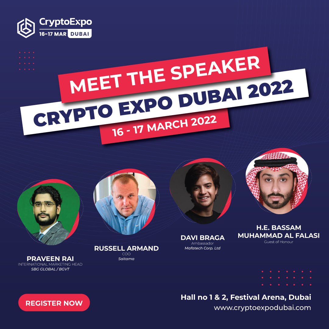 The flagship leaders in Cryptocurrency industry will be join the show in  the Speaker Hall ! Make sure you join to hear and learn from industry  leaders. #CryptoExpo #DubaiCryptoExpo #Speakers