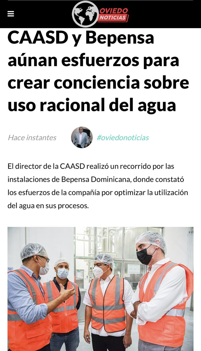 RicardoOviedoL's tweet photo. CAASD y Bepensa aúnan esfuerzos para crear conciencia sobre uso racional del agua https://t.co/vEwCl7Navl
👆🏻👆🏻👆🏻
@caasdrd @FellitoSubervi #Bepensa #Oviedonoticias @FundBepensa #CaasdRD https://t.co/8JXtR59HtY