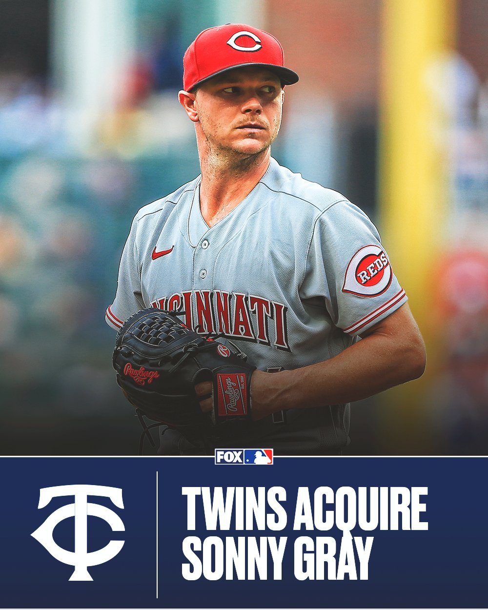 FOX Sports: MLB on Twitter: "TRADE: The Twins are acquiring Sonny Gray from  Reds in exchange for Chase Petty https://t.co/QAsTxaMDh2" / Twitter
