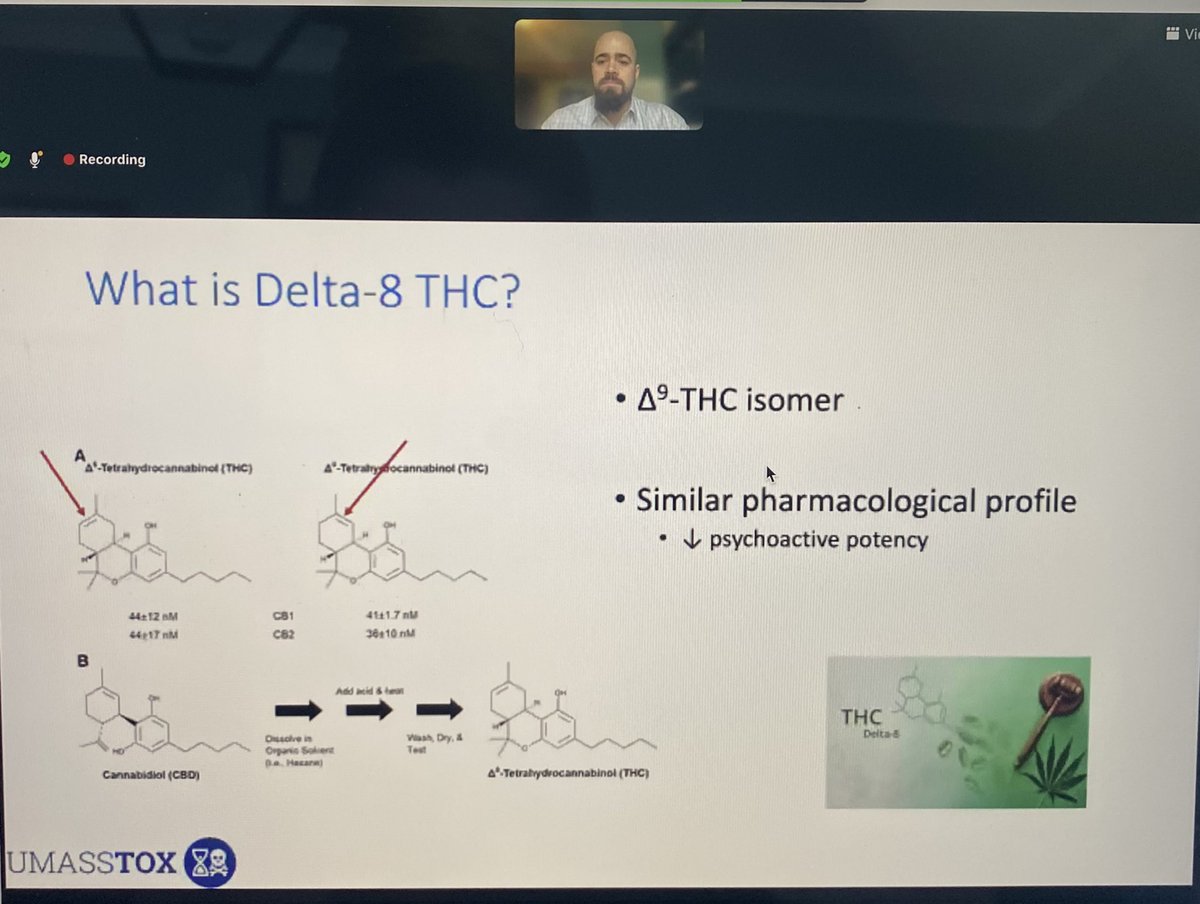Congrats to <a href="/UMassTox/">UMassTox</a>  fellow Dr. Kevin Greene for his awesome shark tank presentation on content analysis of delta-8 THC products