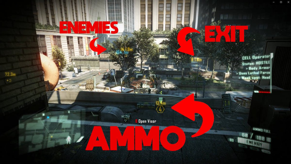 Is it just me or does #Crysis 2's Visor feel a bit very handholdy at times?
Don't you also want to mark when I have to press which button? xD
#gaming #gamingcommunity #gamer #leveldesign