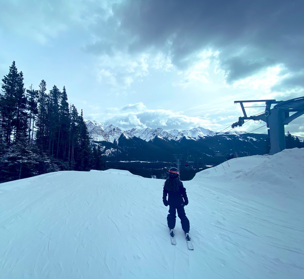 On the days that are heavy this is where I go in my mind. To the top of a hill. To bravery and small turns that turn into the building blocks of mastery. To family. And to gratitude for all that is possible. Simple things for not so simple times.