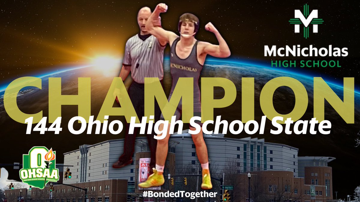 McNAthletics's tweet photo. The Champ is Here | Ladies and Gentlemen, Pierce Taylor! 

GCL Coed Champion ✔️
GCL Coed Co-Wrestler of the Year ✔️
Sectional Champion ✔️
District Champion ✔️
STATE CHAMPION ✔️

Congratulations to an awesome kid and family!

#BondedTogether https://t.co/Ujkapr9Wqv