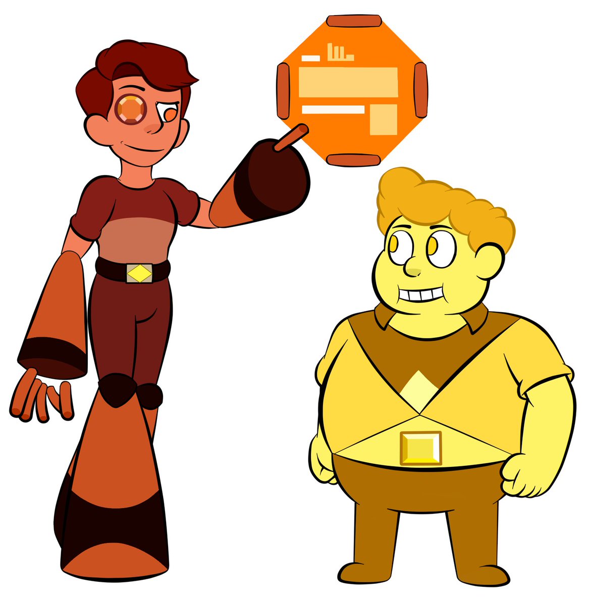 778_white's tweet photo. A gem version of Luca's character, part 2: Sylvite (Guido) and Canary Tourmaline (Ciccio) 🇮🇹🇮🇹 #StevenUniverse #Luca #Disney #Pixar #ciccio #Guido #sylvite #tourmaline #canarytourmaline https://t.co/WSbpy7BspW