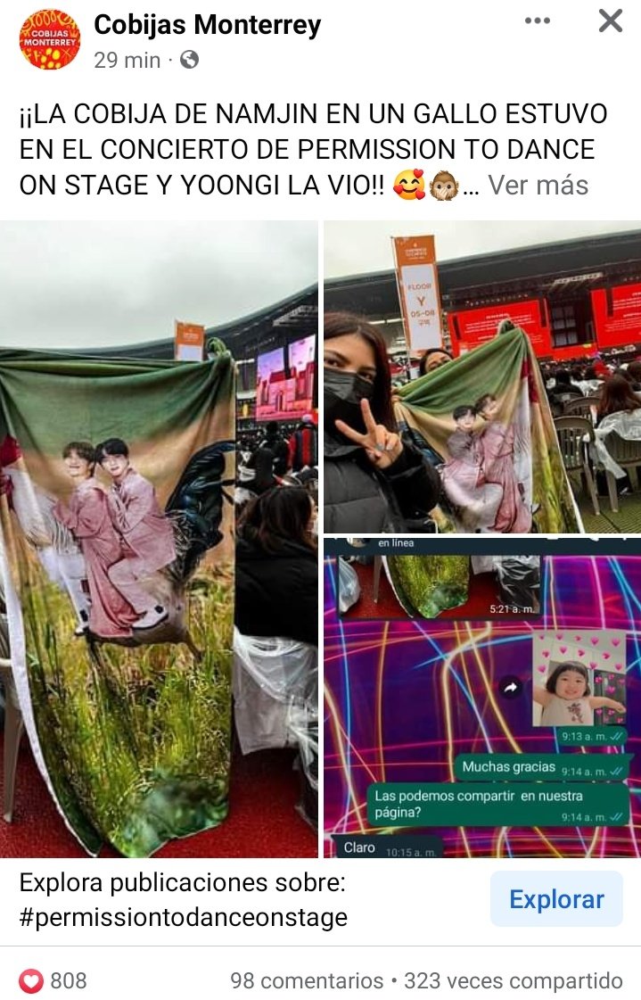 yoongillauren2's tweet photo. RAZAAAAA una ARMY mexicana llevo está cobija de Jin y Nam arriba de un gallo de cobijas Monterrey al concierto de los chicos en Corea y YOONGI LA VIO Y SE RIO según cuenta la chica JJAJAJAJAJAJA

TOUR CONFIRMADO 🇲🇽 https://t.co/A3d3Y7qoO5