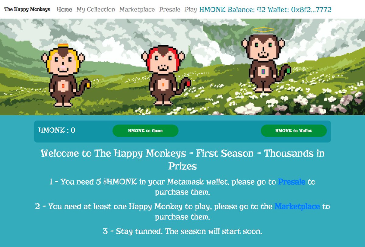 the_hmonk_game's tweet photo. First PvP Season is almost ready🙉
Go to: https://t.co/H8o4pbR81a
and follow the instructions to start.🙉
#NFT #NFTGiveway #FreeNFTs #opensea #NFTdrop https://t.co/GCXPZAVggv