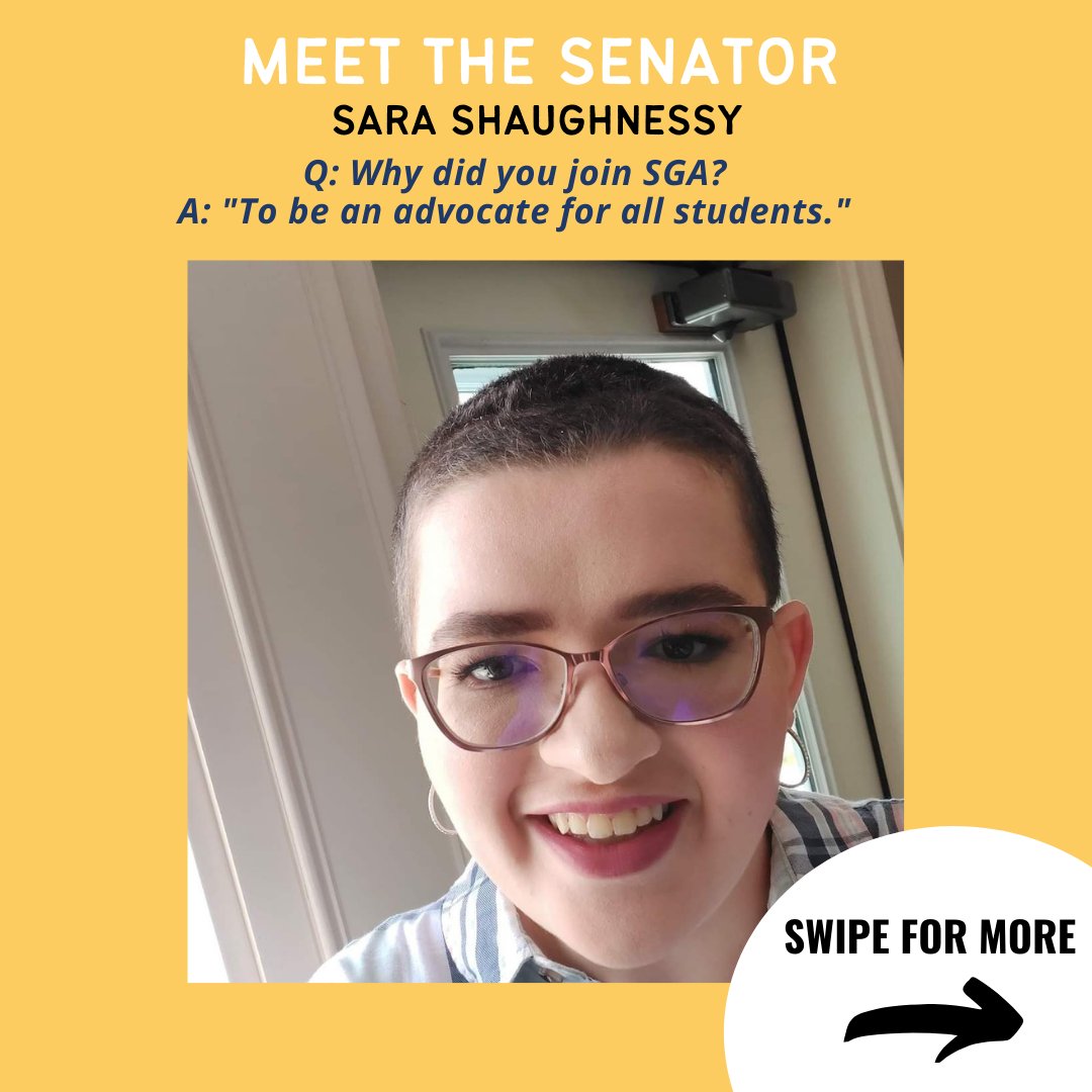 SNHUSTUDENTGOV's tweet photo. Meet the Senator Sara Shaughnessy! She's added so much to our organization and is always willing to help out. We are so lucky to have her on our team! https://t.co/nYz5douhVk