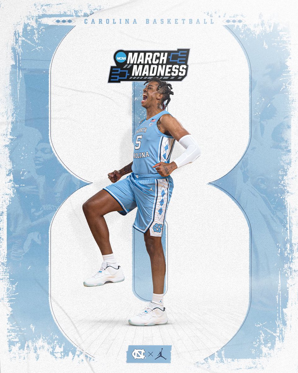 UNC_Basketball's tweet photo. 𝐓𝐡𝐞 𝐇𝐞𝐞𝐥𝐬 𝐚𝐫𝐞 𝐝𝐚𝐧𝐜𝐢𝐧𝐠 🗣

We will be an 8 seed in the east region playing on Thursday. https://t.co/7dtigQUXJJ
