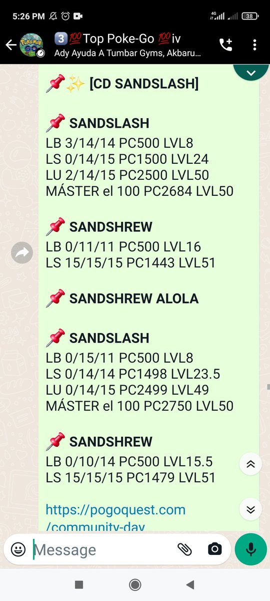engel_go's tweet photo. 3οΈβ£π― *Top Poke-Go π―iv*
*Just π―iv/PVP coords, quests, #Shinycheck/#CandyHunt for rare PokΓ©mon and News.*
*SΓ³lo coordenadas π―iv, misiones, #Shinycheck/#CandyHunt para pokemon raros y noticias.*
π« *No Raids, Spam Moderado*
https://t.co/bNi96KsSGe https://t.co/booDYmPb5r