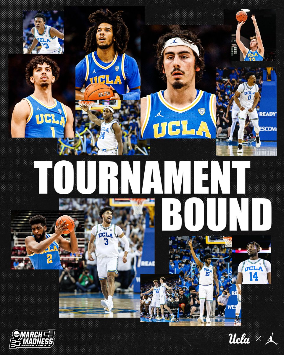 𝐓𝐇𝐄 𝐁𝐑𝐔𝐈𝐍𝐒 𝐀𝐑𝐄 𝐃𝐀𝐍𝐂𝐈𝐍𝐆, 𝐀𝐆𝐀𝐈𝐍.

No. 4-seed UCLA (25-7) has advanced to the NCAA Tournament and will face No. 13-seed Akron (24-9) in a first-round matchup on Thursday in Portland.

#GoBruins 🏀💥