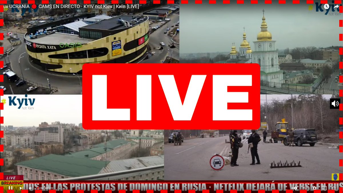 4_duros's tweet photo. EL ÉXODO DE UCRANIA: CASI 2.700.000  PERSONAS YA HAN MARCHADO

🇺🇦 #UCRANIA 🔴 CAMS EN DIRECTO · #KYIV not #Kiev | #Київ [LIVE]

https://t.co/77tG5HG2CU https://t.co/IT3lY1EOUQ