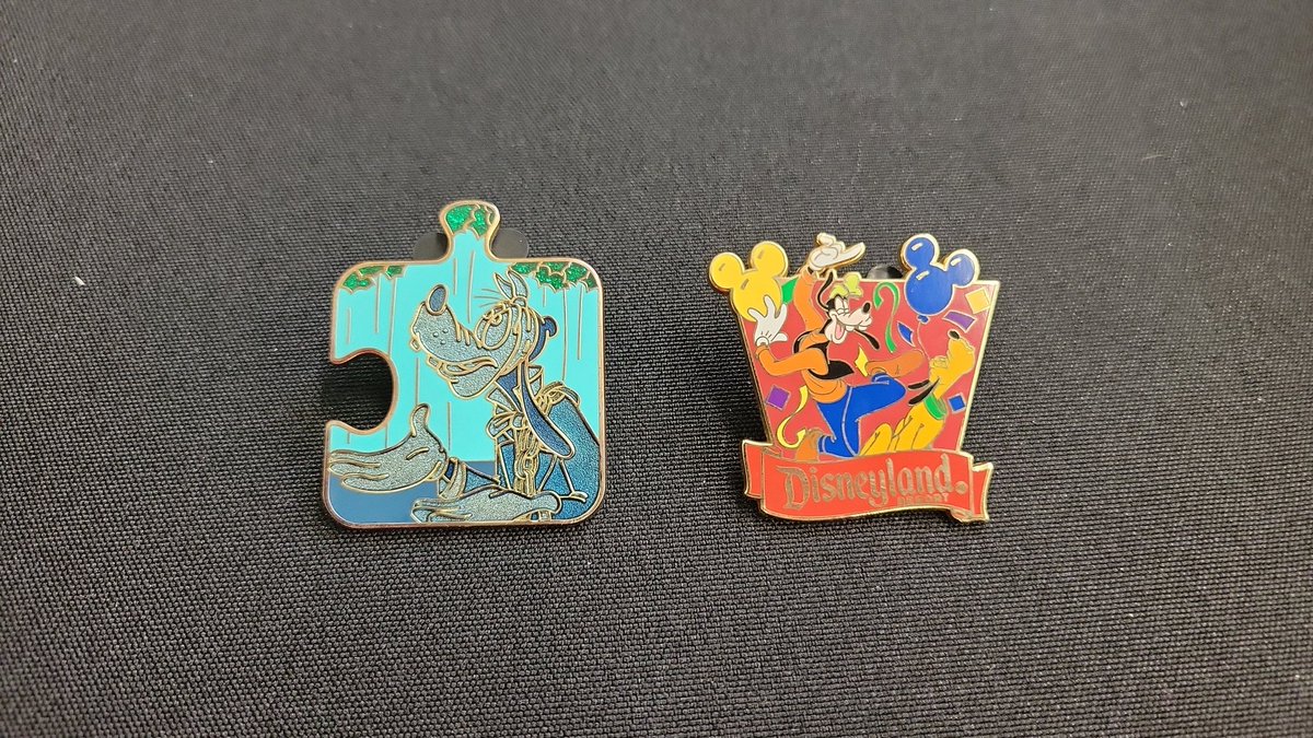 PinTraderFjorg's tweet photo. About to wrap up the last day of the @watoyshow it's been a great weekend selling and trading pins. Had a local pin trader come in and make a few trades. Added these two new goofy pins to my ever growing personal collection. We love #disneypintrading #disney #washington https://t.co/joUtJT9Zbn