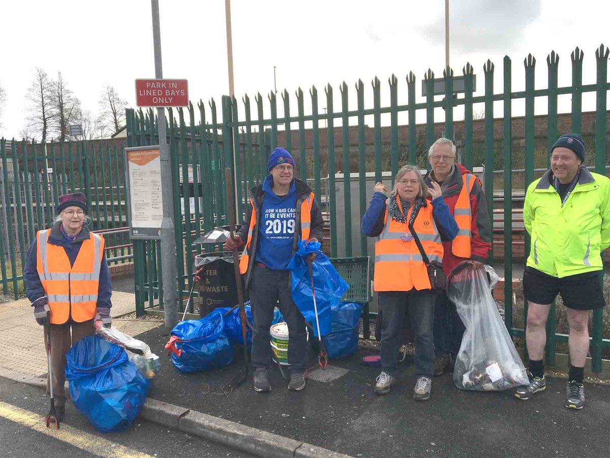 Some great work today litter picking at the station. <a href="/WestMidRailway/">West Midlands Railway</a> <a href="/CommunityRail/">Community Rail Network</a> <a href="/ABusinessMaker/">Fay Easton</a> <a href="/Cllrldcarter/">Cllr Lee Carter</a> <a href="/TelfordWrekin/">Telford & Wrekin Council</a> <a href="/Paul_Sanderson5/">Paul Sanderson</a>