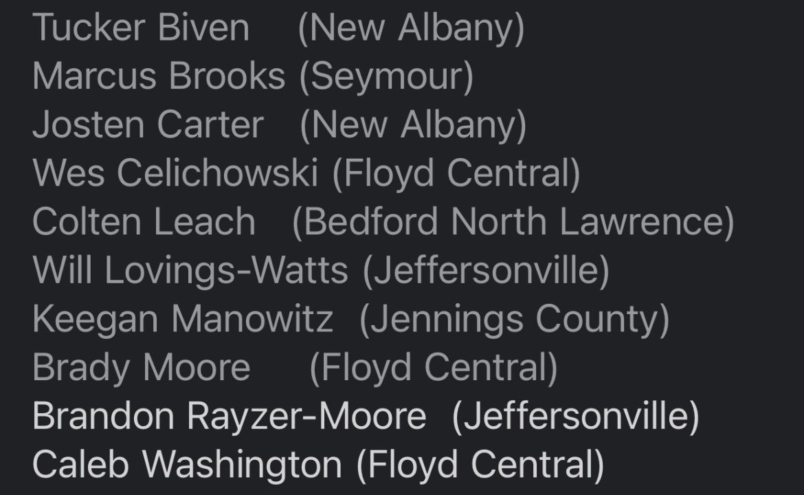 Here’s the 10-player first-team All-Hoosier Hills Conference selections, as voted today by league head coaches: