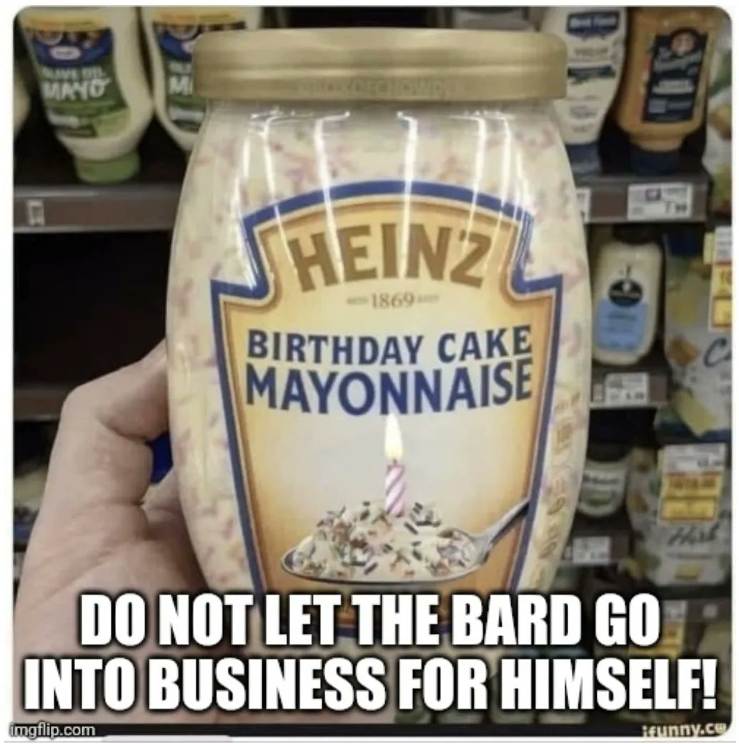 Bard Cooks No, no no NO!