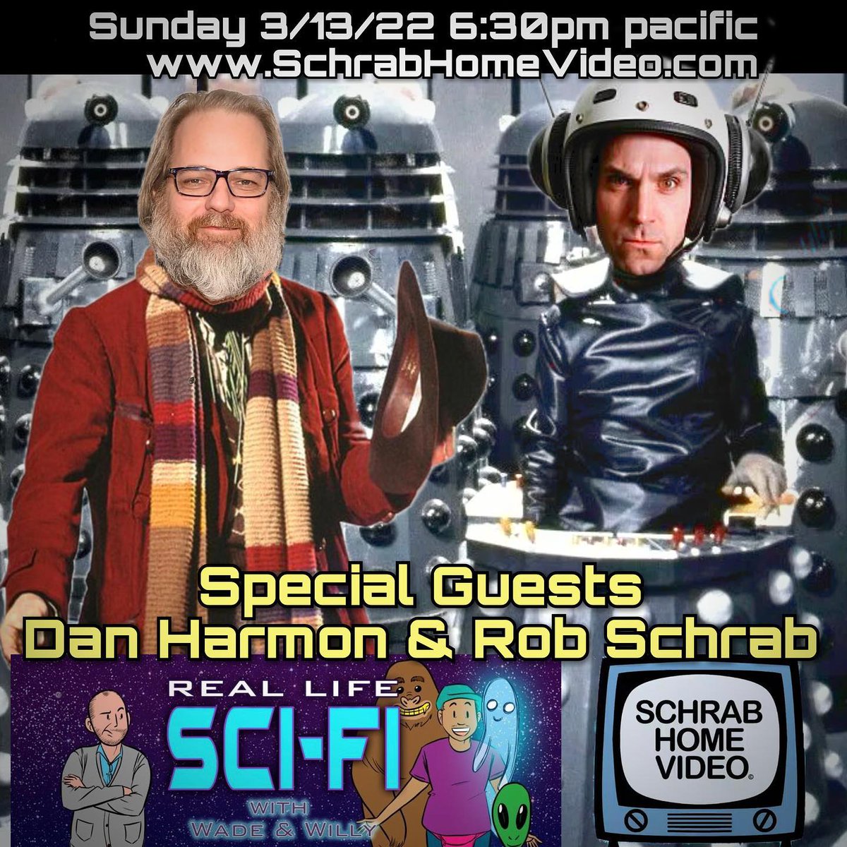 Schrab Home Video (@schrabhomevideo) on Twitter photo Today, on SchrabHomeVideo.com:
The <a href="/kalikazoo/">Kali Kazoo</a> Show's 50th episode special! A two hour celebration!
A new <a href="/RealLifeSciFi1/">Real Life Sci-Fi</a> w/guests Dan Harmon and <a href="/RobSchrab/">Rob Schrab</a>!
A new <a href="/thathappenspod/">That Happens</a> with guests @abobrow & <a href="/AndyStanton15/">Andy Stanton</a>!
The premiere of Ariel Day's "Horror Madness"! Today, on SchrabHomeVideo.com:
The <a href="/kalikazoo/">Kali Kazoo</a> Show's 50th episode special! A two hour celebration!
A new <a href="/RealLifeSciFi1/">Real Life Sci-Fi</a> w/guests Dan Harmon and <a href="/RobSchrab/">Rob Schrab</a>!
A new <a href="/thathappenspod/">That Happens</a> with guests @abobrow & <a href="/AndyStanton15/">Andy Stanton</a>!
The premiere of Ariel Day's "Horror Madness"!
