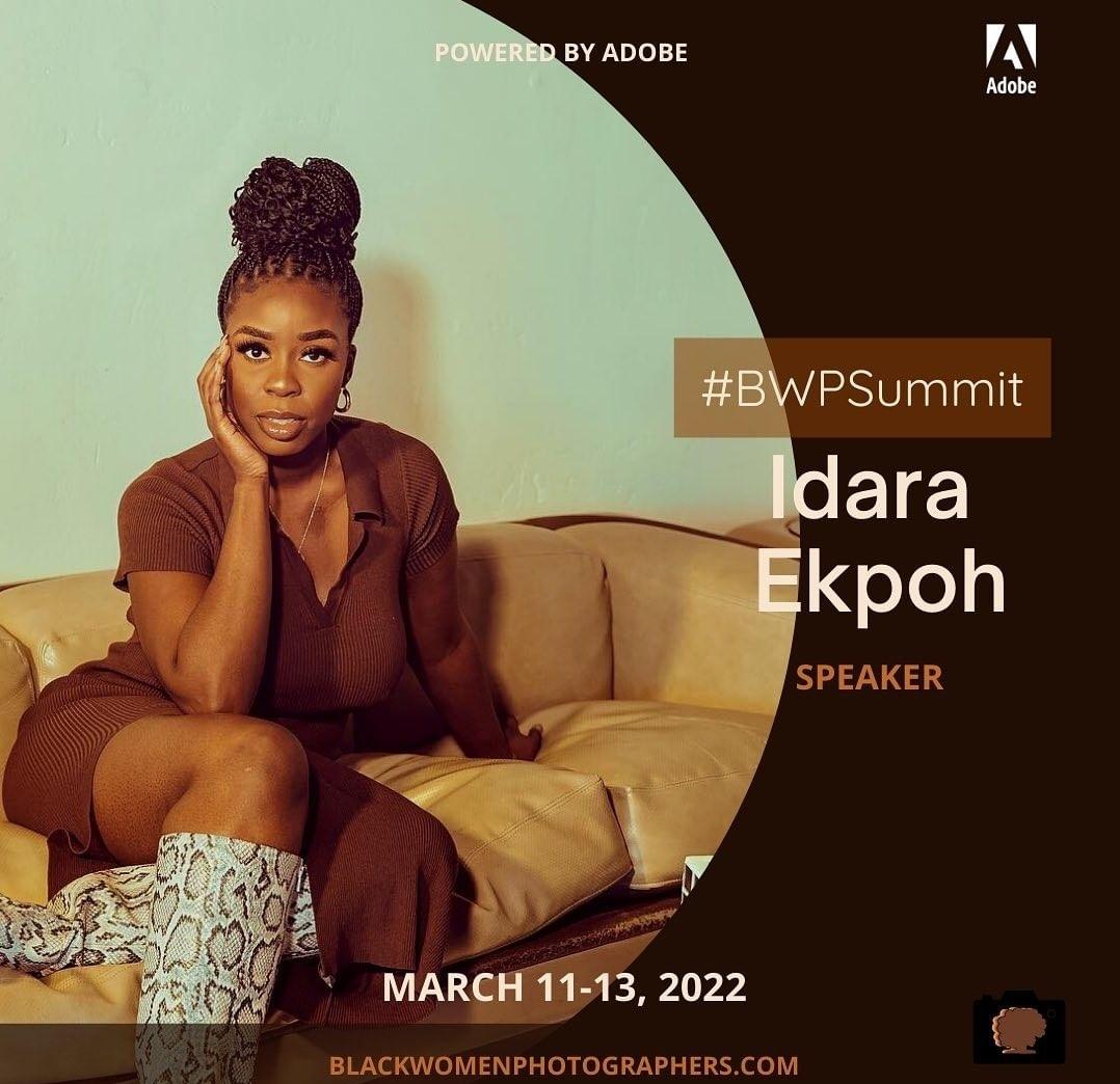 Speaking now at #BWPSummit  is <a href="/ohyeahitsidy/">idara.</a>.... Only the best from <a href="/BlkWomenPhoto/">Black Women Photographers™️</a>!!!