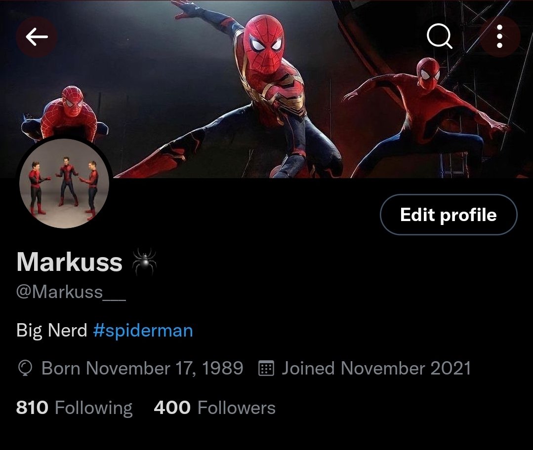 Markuss___'s tweet image. Ayyy 400 followers  
#SpiderMan